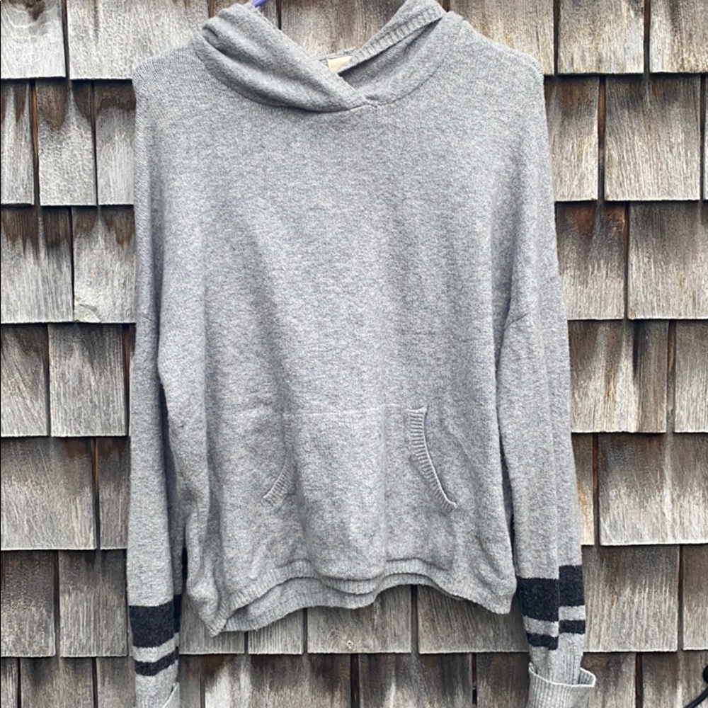 Soft gray cropped hoodie